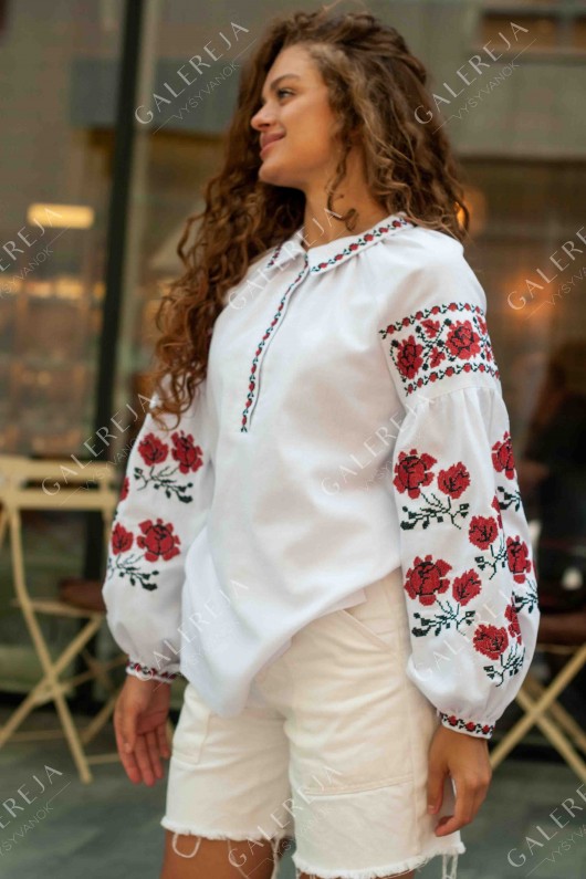 Women's blouse "Rose Branch"