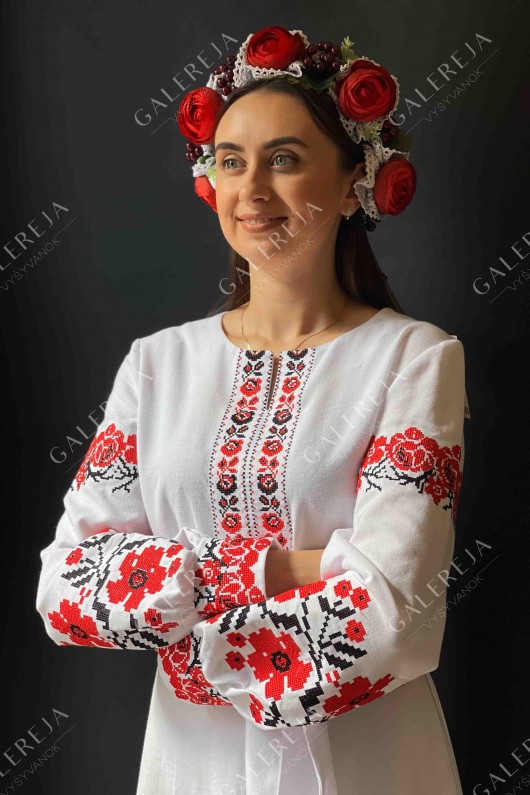 Dress embroidered "Prague Flowers"