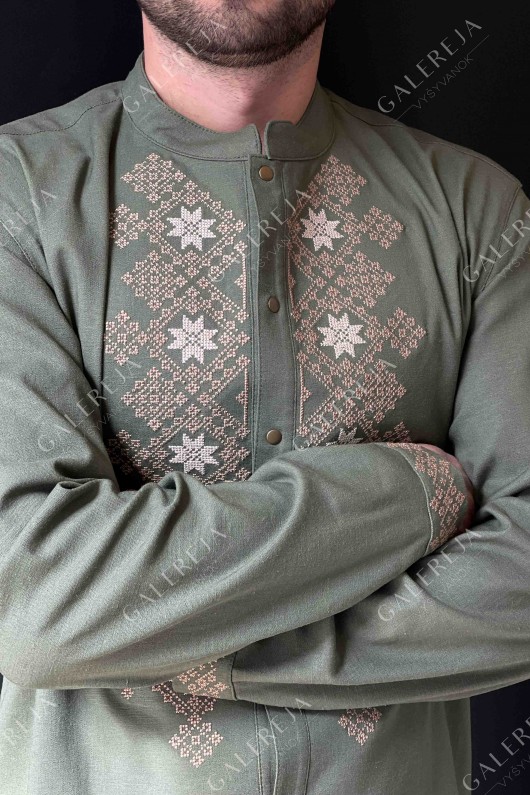 Men's embroidered shirt "Monochrome"  