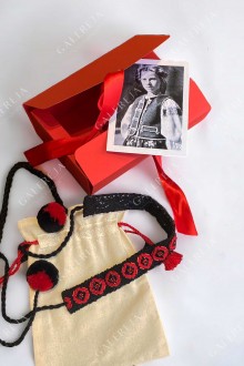 Necklace "Red and black" No. 211
