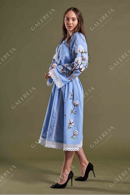 Dress embroidered "Cotton"