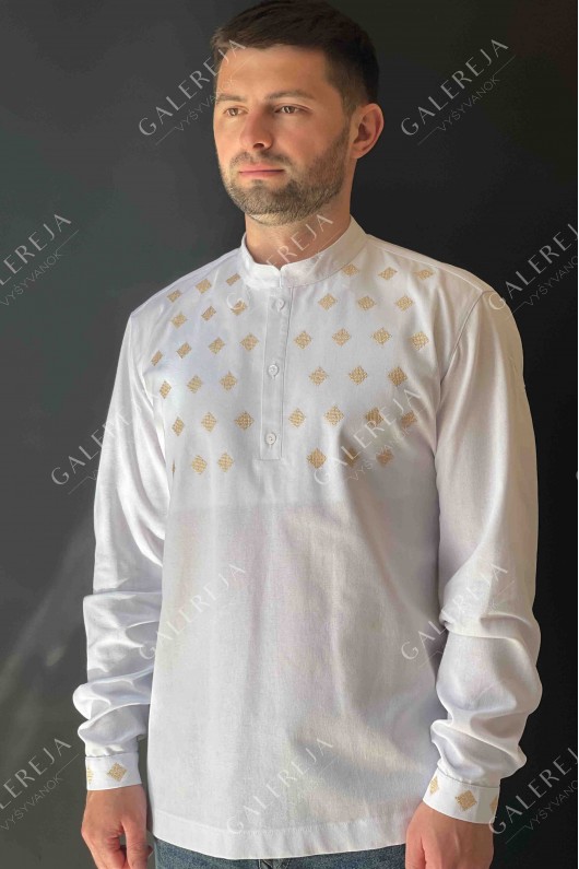 Men's embroidered shirt "Rhombus"