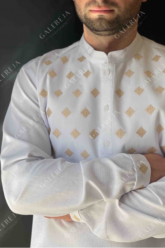 Men's embroidered shirt "Rhombus"