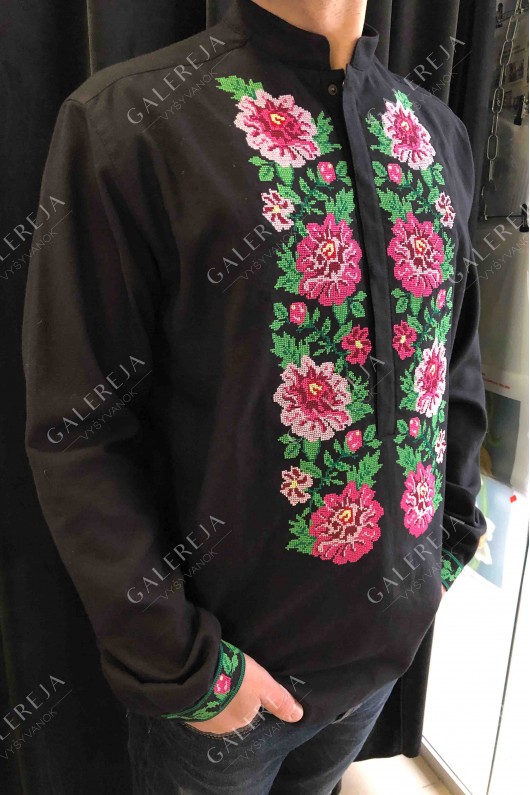 Men's shirt «Dahlias»