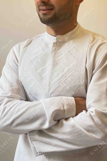 Men's embroidered shirt  "Frost" 