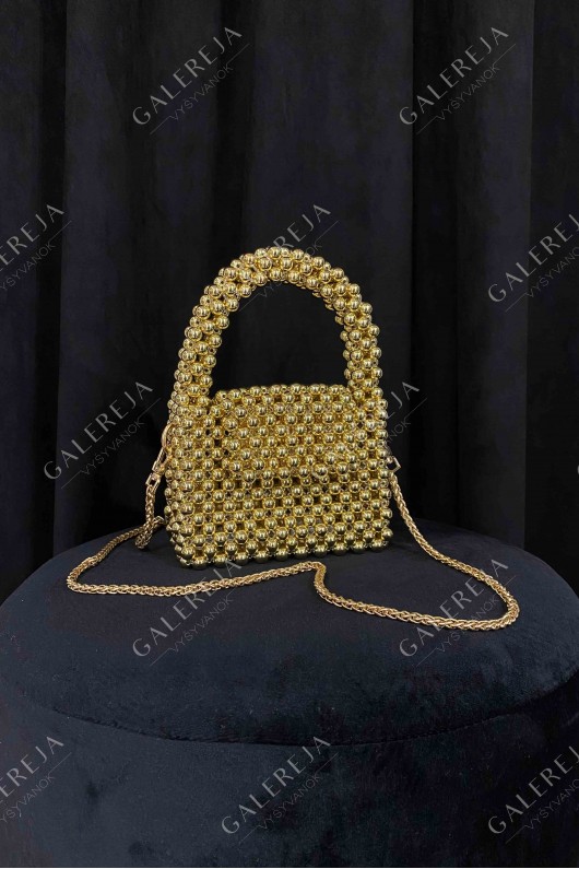 Handbag "Golden beads"