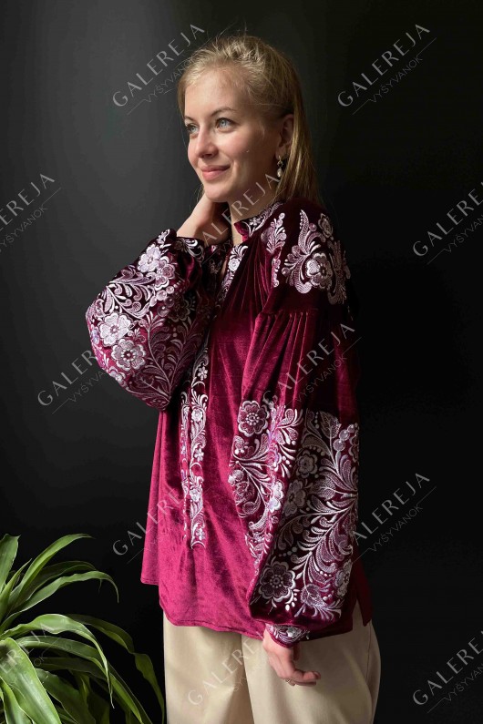Women's blouse «Velvet periwinkle» 