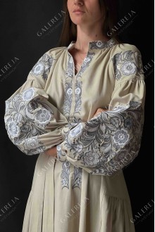 Women's embroidered dress "Petrykiv painting"