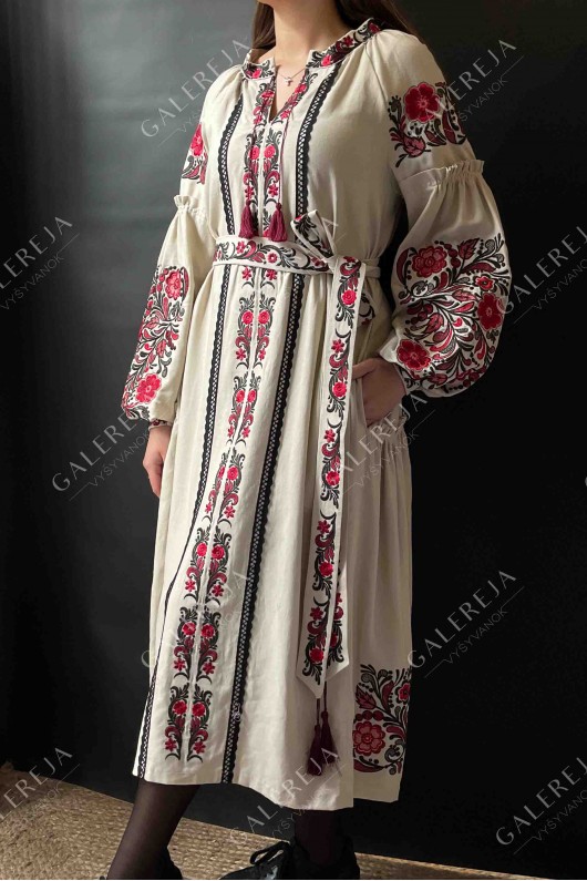 Women's embroidered dress "Petrykiv painting"