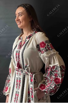 Жіноча вишита сукня «Петриківський розпис»