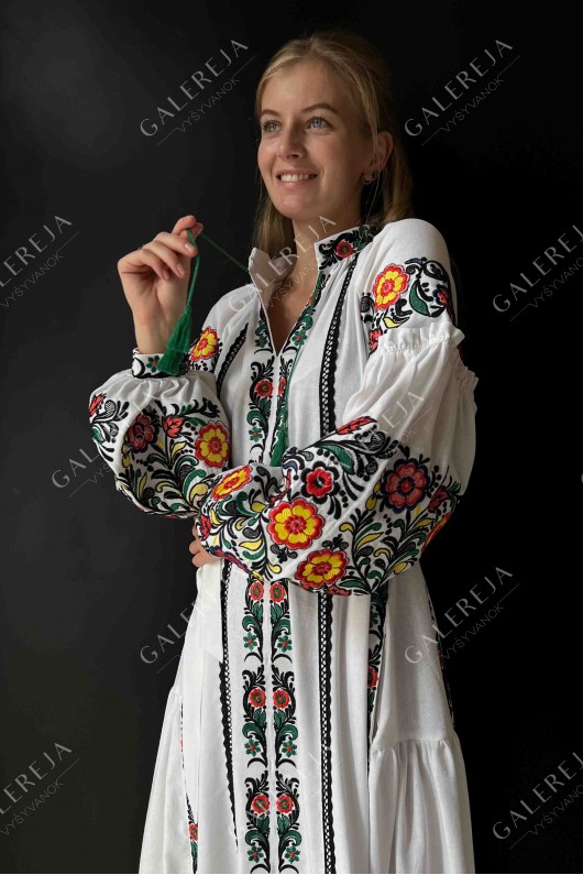 Жіноча вишита сукня «Петриківський розпис»