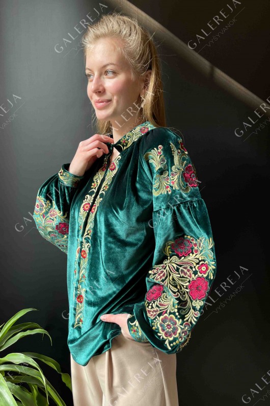 Women's blouse «Velvet periwinkle» 