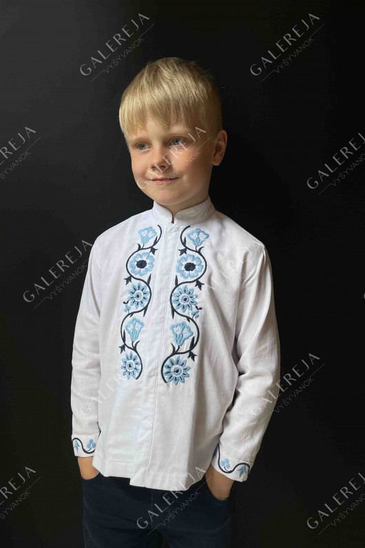 Embroidered shirt for a boy "Flowers"
