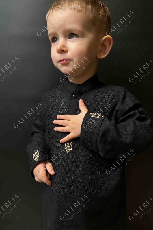 Trident embroidered shirt for a boy