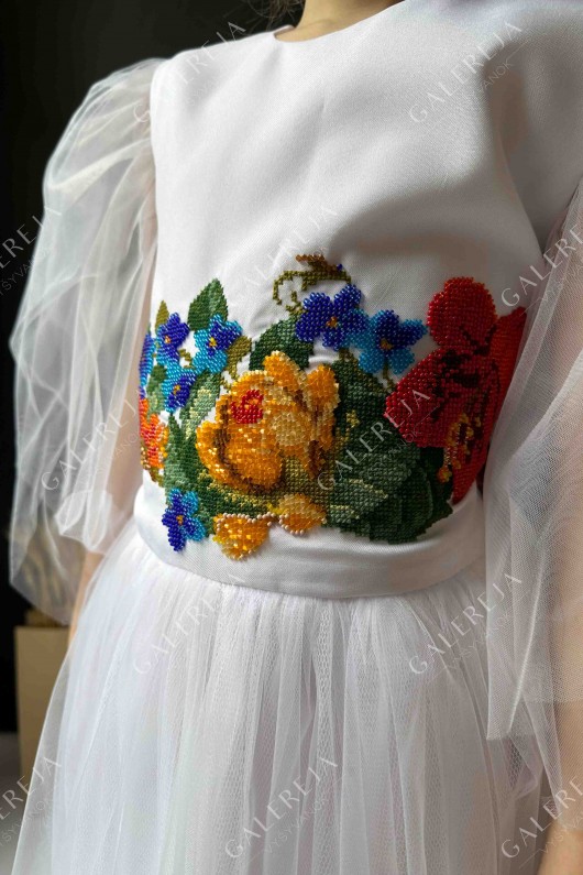 Exclusive dress for a girl "Flowers"