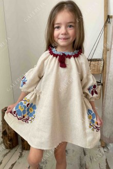 Dress embroidered for a girl "Colors"