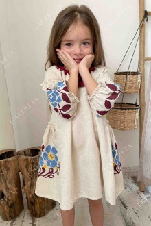 Dress embroidered for a girl "Colors"