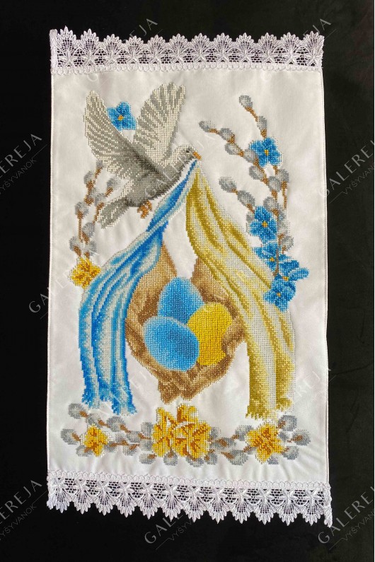 Easter towel "Patriotic dove" No. 20