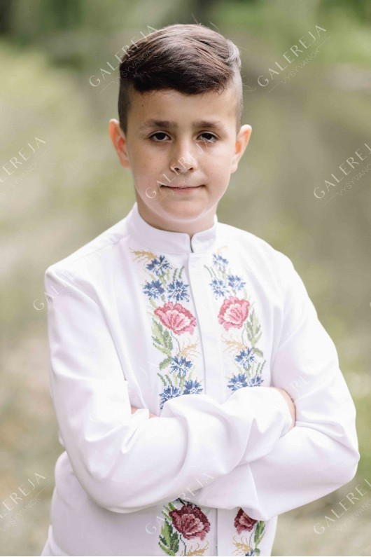 Embroidered shirt for a boy "Fieldflowers"