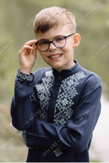 Embroidered shirt for a boy "Monochrome"