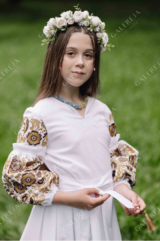 Сукня вишита для дівчинки «Петриківська»