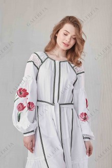 Women's embroidered dress "Tulips"