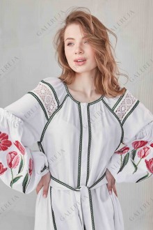Women's embroidered dress "Tulips"