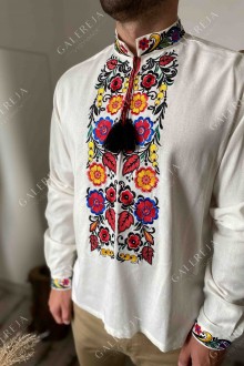 Men's shirt "Petrykiv painting"