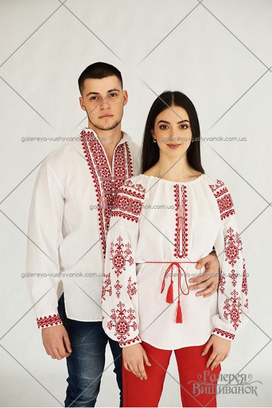 Чоловіча сорочка та жіноча блузка «Червоні зорі»