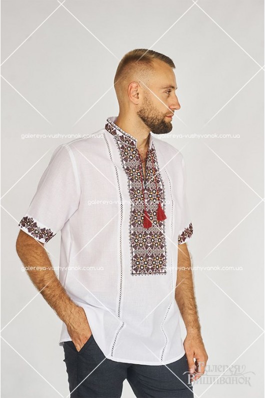 Чоловіча вишита  сорочка «ГВ1191» та блузка вишита для дівчинки «ГВ4191»
