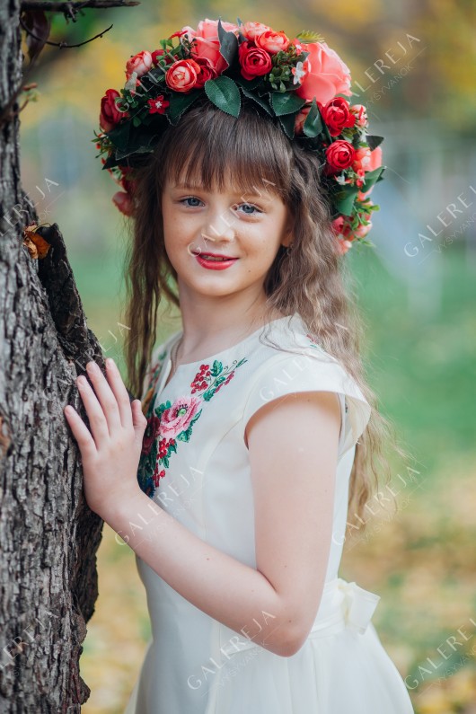 Вишита сукня для дівчинки "Українська-фатин"