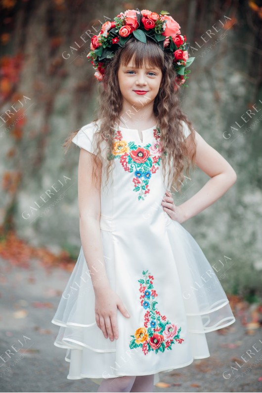 Вишита сукня для дівчинки "Українська-фатин"