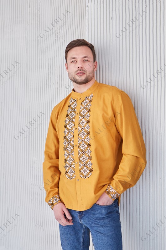 Men's embroidered shirt "Autumn"