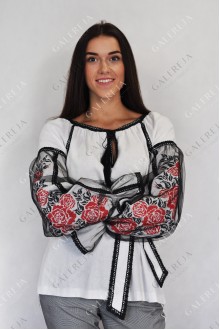Жіноча вишита блузка  «Ружа фатин» 