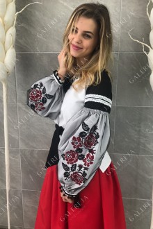 Жіноча вишита блузка  «Ружа фатин»