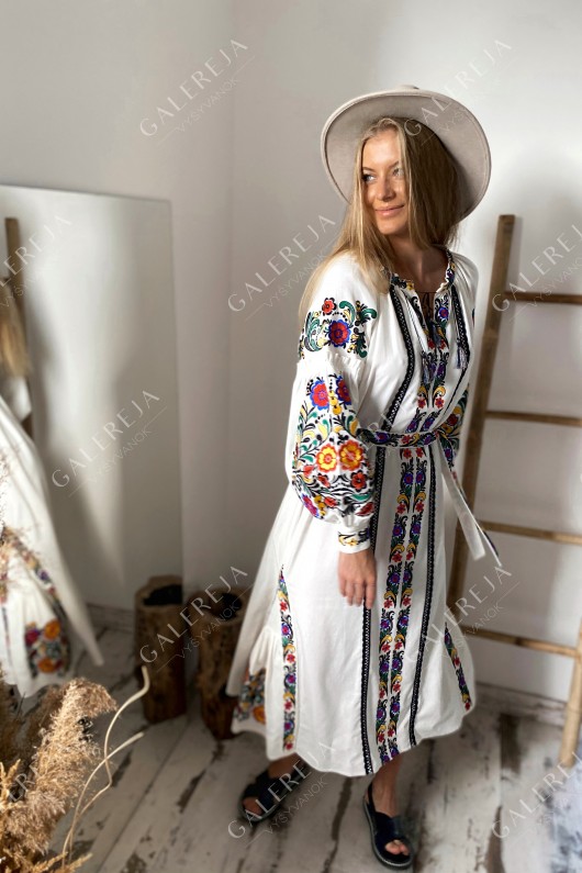 Жіноче вишите плаття «Петриківський»
