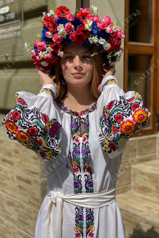 Жіноче вишите плаття «Петриківський»