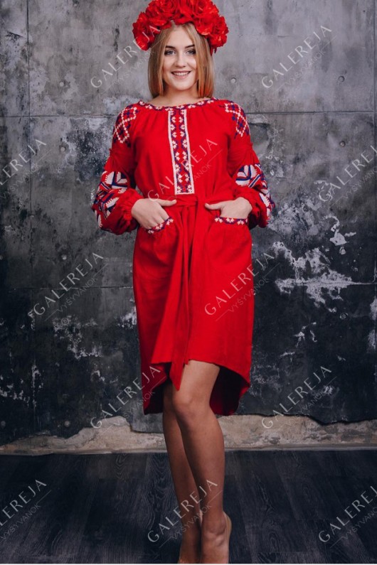 Exclusive embroidered women's dress "Boho"