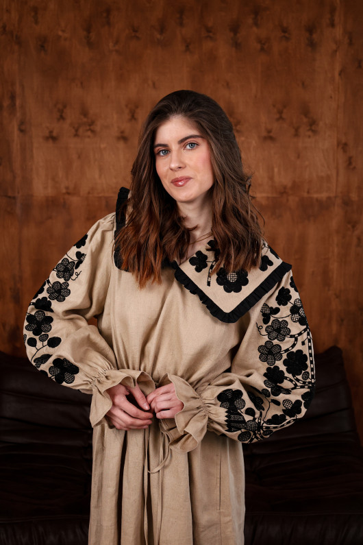   Women's Embroidered Dress "Family Tree"