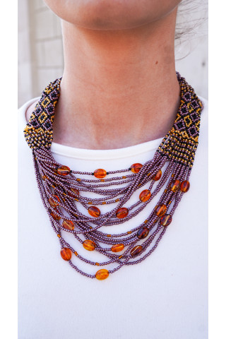 Necklace "Honey Evening"