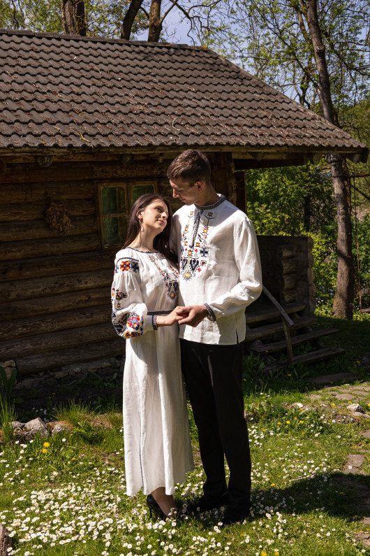Couple Embroidered Shirts "Family Tree"