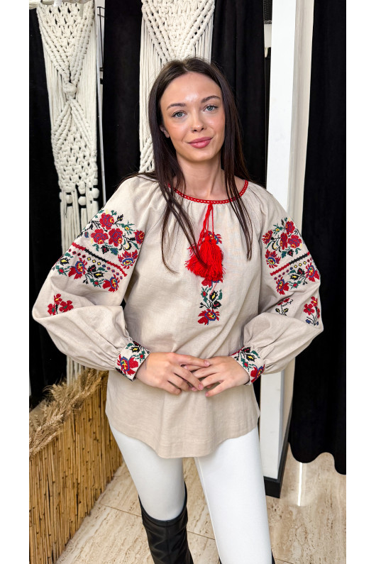 Women's Embroidered Blouse "Multicolored"