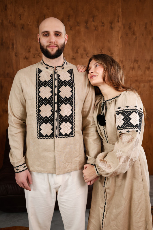 Couple Vyshyvankas "Podillian Rhombs"