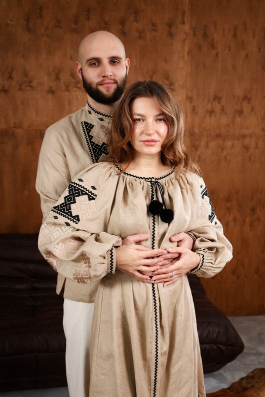 Couple Vyshyvankas "Podillian Rhombs"