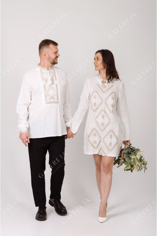 Men's embroidered shirt "Grain"