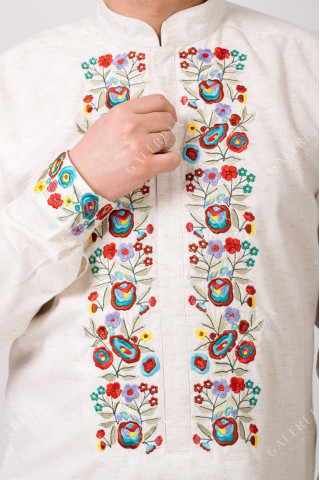 Men's embroidered shirt "Flower Bukovyna"
