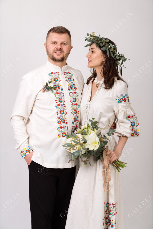 Men's embroidered shirt "Flower Bukovyna"