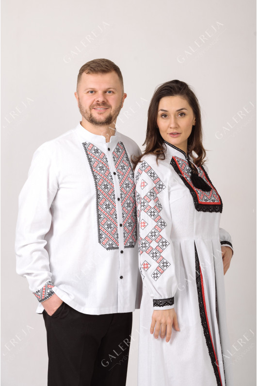 Paired embroidered shirts "Alatyr"