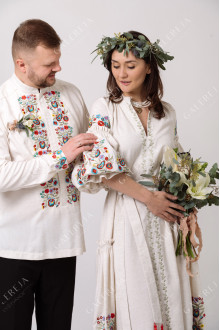 Paired embroidered shirts "Flower Bukovyna"