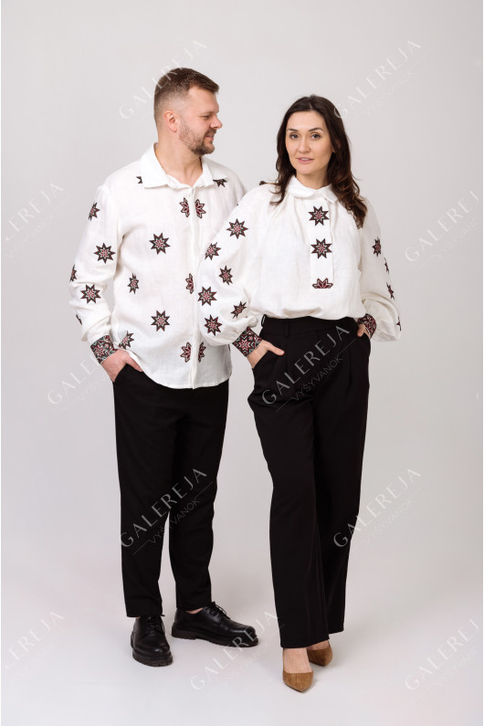 Paired embroidered shirts "Zori"